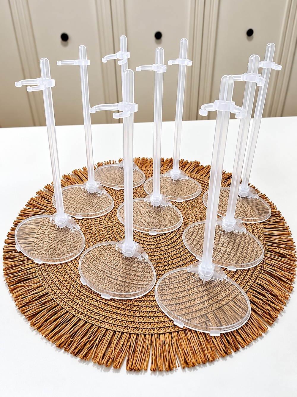 Lot of 9 Clear Acrylic Barbie Doll Display Stands – Doll Holders
